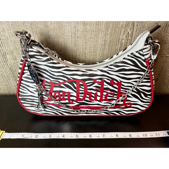 NEW Chic Von Dutch Zebra Shoulder Bag & Trucker Hat Bundle - Picture 2 of 6